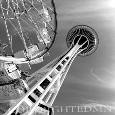 Seattle Tower & Ferris Wheel, Seattle, Washington
