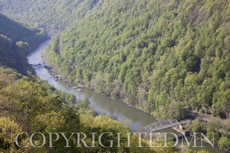 View From New River Gorge Bridge, West Virginia 09 – color