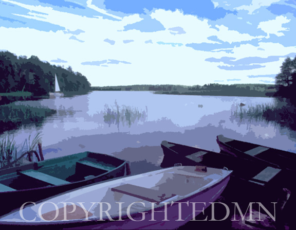 Four Boats, Cracow, Poland 05 – painterly