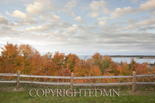 Fence and Fall Foliage, St. Ignace, Michigan 10-color.jpg