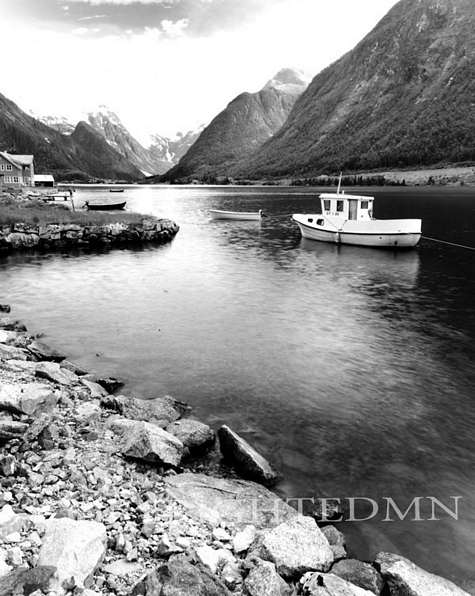 Boat In Fjord, Norway 00