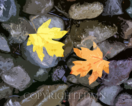 Golden Leaf #2-Painterly
