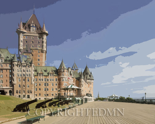 Le Chateau Frontenac, Quebec City, Canada 12-painterly
