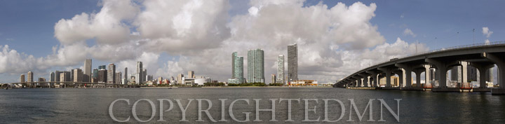 Miami Skyline Panorama, Miami, Florida 12 – Color