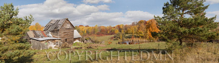 Old Barn Panorama, LAnse, Michigan 12 – color pan