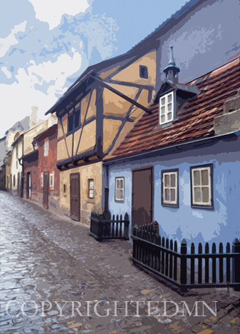 Golden Lane, Czech Republic 90 - painterly