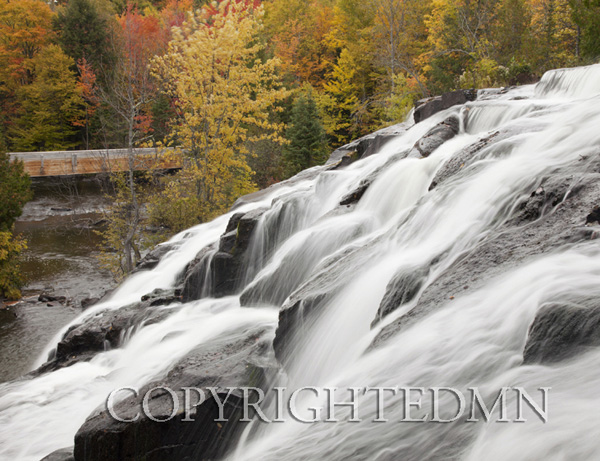 Bond Falls Cascades In Autumn – Bruce Crossing, Michigan 09 – Color