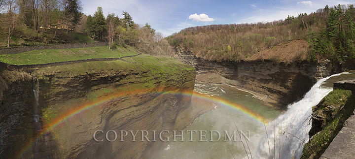 Rainbow at Middle Falls, Letchworth, New York 14-color