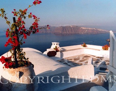Terrace On Santorini, Greece 91
