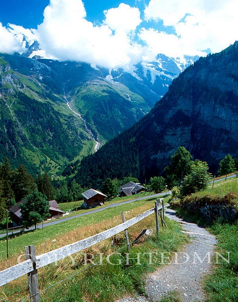 Cottage & Fence, Gimmelwald, Switzerland – Color