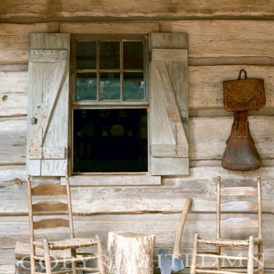 Log Cabin Window & Chairs, Louisiana - Color