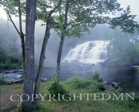 Waterfall & Trees, Bruce Crossing, Michigan - Color