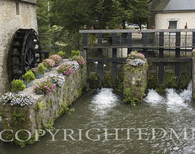 Waterwheel, Bayeux, France 07 - Color