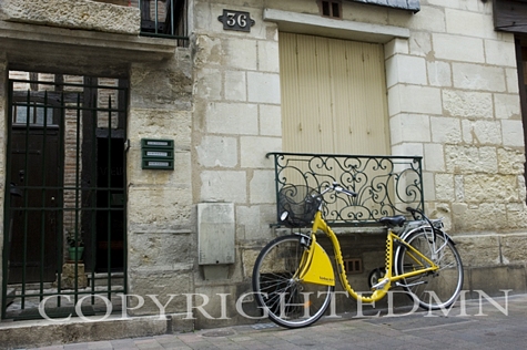 Yellow Bicycle, Tours, France 07 - Color