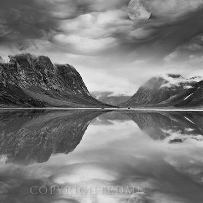 Mountain Reflections #2 with Moon, Baffin Island, Canada 81