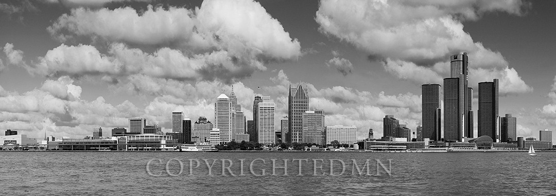 Detroit Skyline Panorama #4, Detroit, Michigan ’14 – Pan
