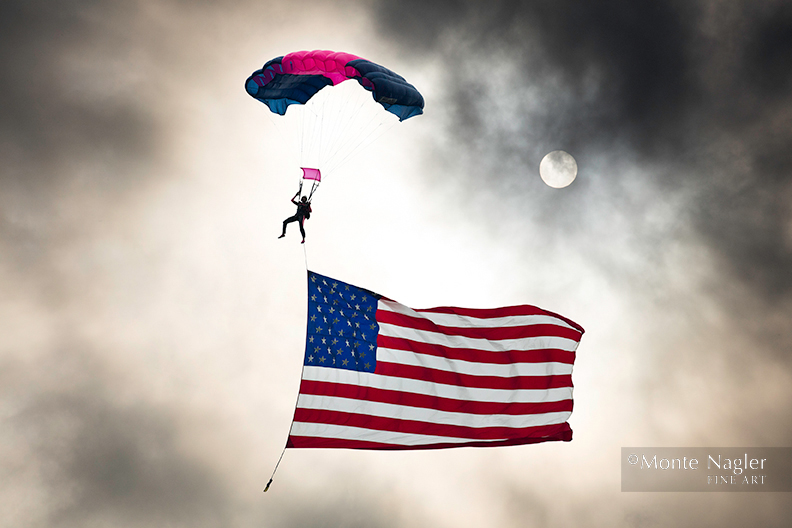 Parachutist & Flag, Armada Twp, Michigan ’17-color