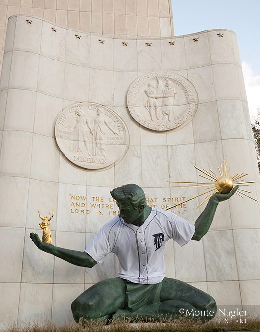 Spirit of Detroit in Tigers Jersey #2, Detroit, Michigan ’12-Color